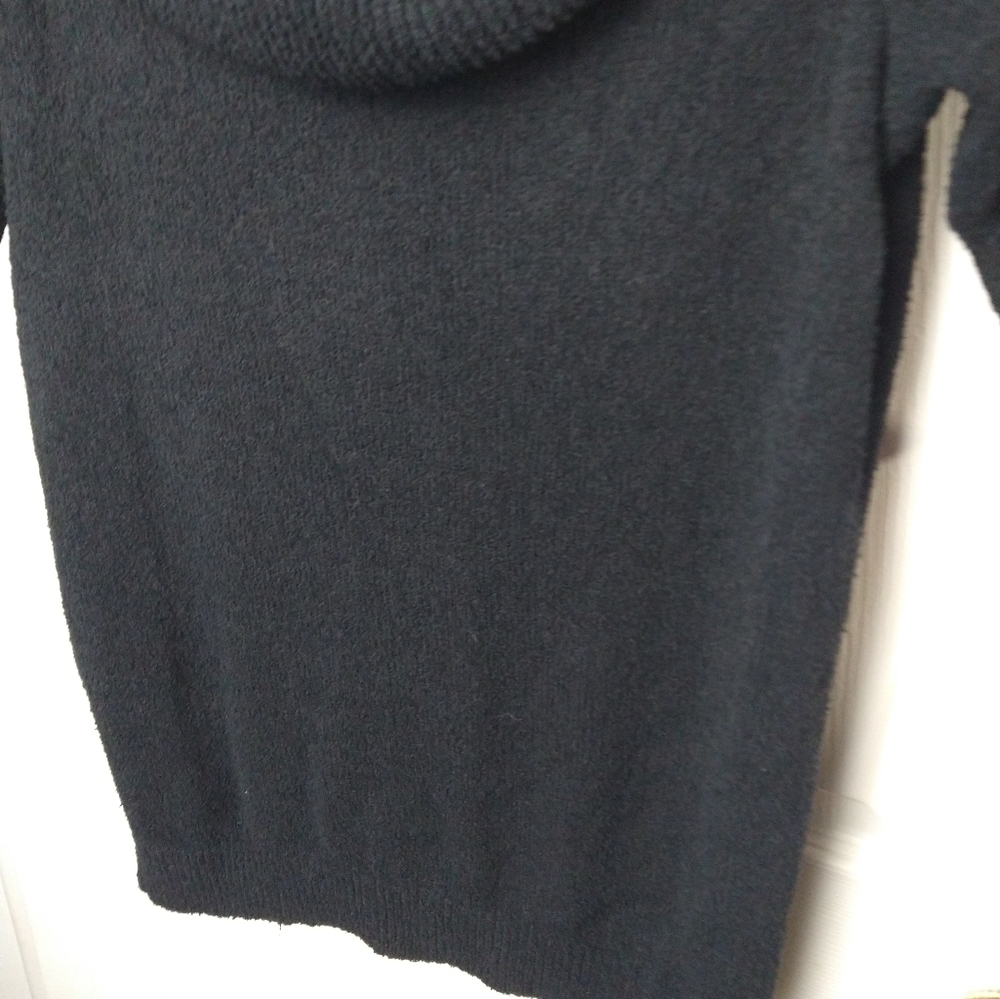 LOFT  petites black cowl neck knitted short sleeve sweater. size SP - Picture 5 of 9